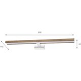  Brilagi-LED Kupaonsko osvetljenje za ogledalo WOODY MIRROR 3u1 LED/15W/230V 80 cm IP44 bela/hrast | Eponuda.com