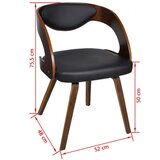  Jedilni stoli 6 kosov rjavo umetno usnje, (20699586) | Shoptok.si