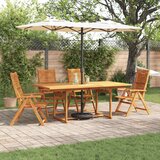  Vrtni set za objed 5 kom. Smeđa Čvrsto drvo akacije 200 x 100 x 74 cm | Shoptok.si