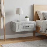  Noćni ormarić za montažu na zid 2 kom. Betonska siva | shoptok.hr