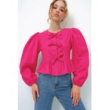 Trend Alacati Stili Ženska bluza dugih rukava Alc-X13375, Okrugli izrez, Ciklama | Eponuda.com