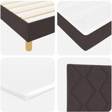  Krevet s box springom i madracem tamnosmeđa 140x200 cm tkanina Slike