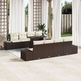  Vrtni sofa set Set od 7 Smeđa Smola od ratana Vanjski stol Cijene
