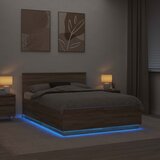  Krevetna konstrukcija S LED lampica Sonoma hrast 150 x 200 cm | shoptok.hr