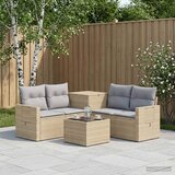  Set sofe 6 kom. Bež i svijetlo siva Poli Rattan i čelik | shoptok.hr