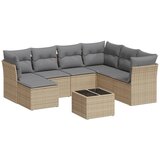 Maison Chic Seti vrtnega pohištva - Vrtna garnitura - Vrtni pohištvo set 8-delna z blazinami bež poli ratan, (21800342) | Shoptok.si