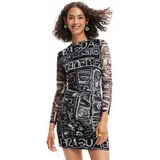 Desigual Haljina boja: crna, mini, uske