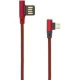 S Box KABEL USB A Muški -> Micro USB Muški 90°, 1.5 m Crveni, (08-usb-micro-90-r)