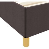  Krevet s opruga kutije Tamno smeđa i bijela 90 x 200 cm tkanina | shoptok.hr