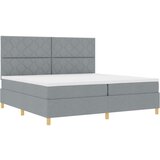  Krevet s box springom i madracem svjetlosive boje 200x200 cm | shoptok.hr
