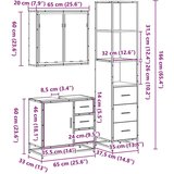 vidaXL 3-dijelni set kupaonskog namještaja boja hrasta drveni | shoptok.hr