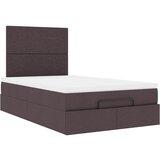 vidaXL Okvir za krevet s madraca tamnosmeđi 120x190 cm od tkanine Cijene