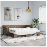 vidaXL Izvlečna dnevna postelja kapučino 90x200 cm umetno us | Shoptok.si