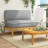  Set sofe s jastukom Siva 120 x 92 x 69 cm Čvrsto drvo akacije | shoptok.hr