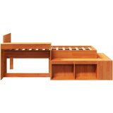  Posteljni okvir brez vzmetnice rjava 80x200 cm trdna borovina | Shoptok.si