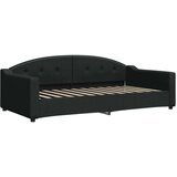  Dnevni krevet na razvlačenje crni 100 x 200 cm od tkanine | shoptok.hr