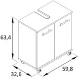 Stylife Omarica Za Pod Umivalnik Emmi, Bela | Shoptok.si