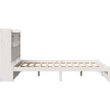 vidaXL Knjižna postelja brez vzmetnice bela 160x200 cm trdna borovina | Shoptok.si