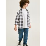 Reserved - Flanelasta srajca regular fit - Siva | Shoptok.si
