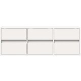 vidaXL Stenska TV omarica z LED lučkami bela 130x31x45 cm | Shoptok.si