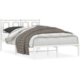  Metalni okvir za krevet s uzglavljem bijeli 120x200 cm | shoptok.hr