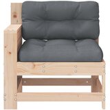  Vrtna sofa s naslonom za ruke i jastukom od masivne borovine | shoptok.hr