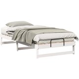  Krevetna konstrukcija Bijelo 100 x 210 cm Čvrsto borovo drvo | shoptok.hr