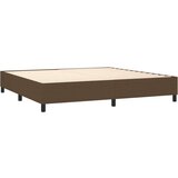 vidaXL Krevet s oprugama i madracem tamnosmeđi 200x200 cm od tkanine | shoptok.hr