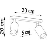  Sollux SL.0702 - Spot-svetiljka BERGE 2xGU10/40W/230V | Eponuda.com