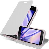 Cadorabo Case, združljiv s Samsungom v elegantnem srebrnem - zaščitnem pokrovu z magnetnim zapiranjem, stoječimi funkcijami in režo za kartico, (20617428) | Shoptok.si