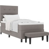  Postelja s pomično vzmetnico in klopjo taupe 90x190 cm Tkanina, (22083561) | Shoptok.si