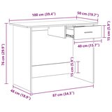  Radni stol boja hrasta sonome 100x50x76 cm konstruirano drvo | shoptok.hr
