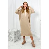 Kesi Long dress with hood light beige | shoptok.hr
