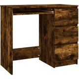  Pisalna miza dimljeni hrast 90x45x76 cm konstruiran les, (20640673) | Shoptok.si