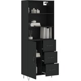  Visoka komoda crni 69,5x34x180 cm konstruirano drvo | shoptok.hr