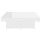  Stolić za kavu visoki sjaj bijeli 90x90x28 cm konstruirano drvo | Eponuda.com