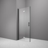 CAMARGUE Vario Sklopiva vrata za tuširanje (80 x 195 cm, Premazano, Debljina: 6 mm, Crne boje) | shoptok.hr