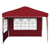  Rastezljivi šator za zabave 288 x 288 x 245 cm Tamno crvena | shoptok.hr