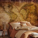  Foto tapeta - World on old map 196x140 Samoljepljiva | shoptok.hr