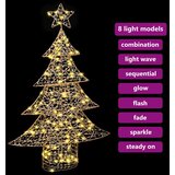 vidaXL Božićno drvce s 120 LED svjetlima Topla bijela 120 cm PET | shoptok.hr