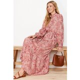 Trendyol Cinnamon Floral Viscose Woven Dress Cijene