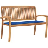 vidaXL vrtna klop z blazino 128,5 cm trdna tikovina | Shoptok.si