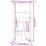  Vrtna vrata antracit 100x175 cm dizajn s čeličnim travom | shoptok.hr