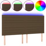  LED uzglavlje tamnosmeđe 180x5x118/128 cm od tkanine | shoptok.hr