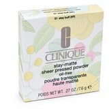 Clinique Stay Matte Sheer Pressed Powder prašek z matirnim učinkom 01 Stay Buff 7,6 g | Shoptok.si