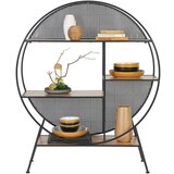 XORA regal 109,5/131/33 cm črna, barve hrasta | Shoptok.si