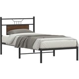 vidaXL Posteljni okvir brez vzmetnice hrast 90x190 cm inženirski les | Shoptok.si