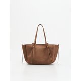 Reserved Torba shopper od umjetne brušene kože - zlatnosmeđe | shoptok.hr