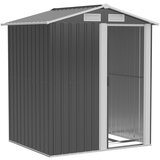 Outsunny jeklena pocinkana vrtna lopa, lopa za orodje s poševno streho in 4 odprtinami za dovod zraka, 152x132x188cm, siva in bela, (20752815) Cene
