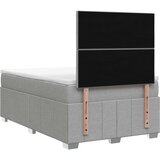  LED okvir za krevet s madracem Svjetlosiva 120 x 190 cm Tkanina | shoptok.hr